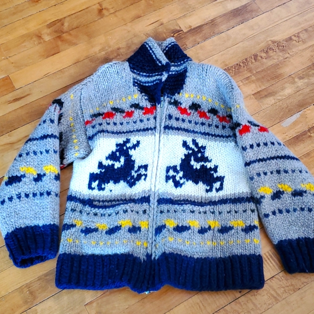 Gorgeous Cowichan wool sweater